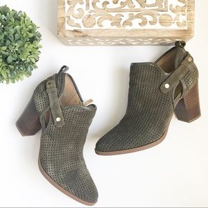 Franco Sarto • Olive Green Dakota Ankle Booties